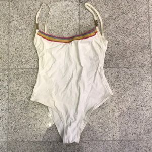 Versace white bathing suit